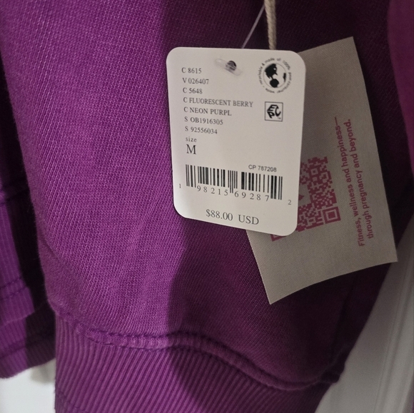 NWT Free People Movement x Hatch Purple Crewneck Sweatshirt Size M - Picture 7 of 8